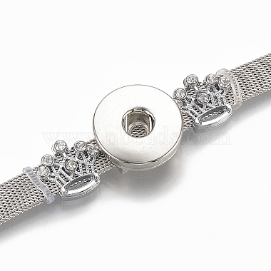 Alloy Rhinestone Snap Cord Bracelet Making(BJEW-S136-07)-4