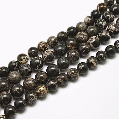 8mm Black Round Regalite Beads