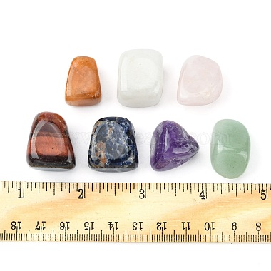 7個7スタイルの天然宝石用原石ビーズ(G-FS0005-52)-5