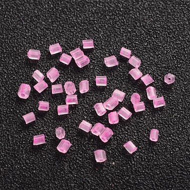 2mm Fuchsia Glass Beads