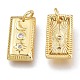 Brass Micro Pave Clear Cubic Zirconia Charms(X-KK-M206-23G)-2