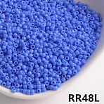 Opaque 11/0 Glass Seed Beads, Round, Cornflower Blue, 11/0, 2mm, Hole: 0.8mm, about 660pcs/10g(SEED-I013-2mm-RR48L)