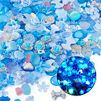 30g Luminous Opaque Resin Cabochons, Mixed Shapes, Cornflower Blue, 6~18.5x5.5~18.5x2~10mm(CRES-TA0001-55A)