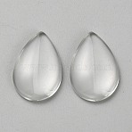 Glass Cabochons, Teardrop, Clear, 30x19.8x5.5mm(GLAA-WH0038-50)
