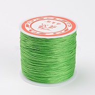 Round Waxed Polyester Cords, Twisted Cord, Lime Green, 0.5mm, about 115.92 yards(106m)/roll(YC-K002-0.5mm-01)
