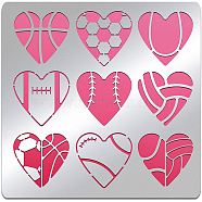 Stainless Steel Cutting Dies Stencils, for DIY Scrapbooking/Photo Album, Decorative Embossing DIY Paper Card, Matte Stainless Steel Color, Heart Pattern, 156x156mm(DIY-WH0279-151)