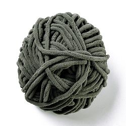 Soft Crocheting Yarn, Thick Knitting Yarn for Scarf, Bag, Cushion Making, Dark Olive Green, 7~8mm, 65.62 yard(60m)/roll(OCOR-G009-03B)