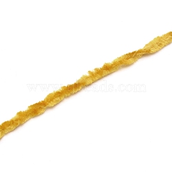 10S Arm Knitting Yarn, Chenille Polyester Yarn, for Blanket Pillows Craft Crochet Yarns, Goldenrod, 100g/roll, about 380m/roll(YCOR-WH0005-001D)