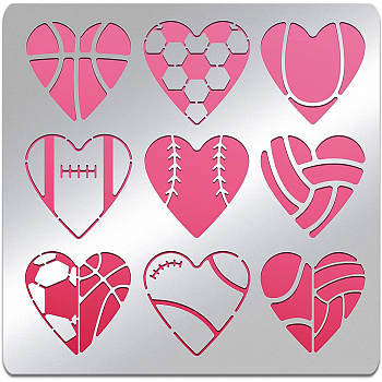 Stainless Steel Cutting Dies Stencils, for DIY Scrapbooking/Photo Album, Decorative Embossing DIY Paper Card, Matte Stainless Steel Color, Heart Pattern, 156x156mm