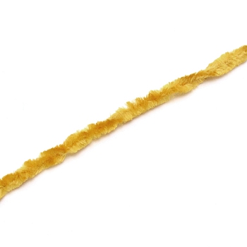 10S Arm Knitting Yarn, Chenille Polyester Yarn, for Blanket Pillows Craft Crochet Yarns, Goldenrod, 1.5mm