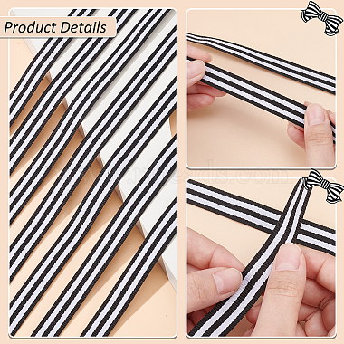 50 Yards Polyester Stripe Ribbons(SRIB-WH0011-157B)-4