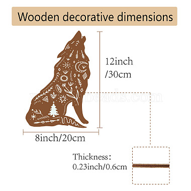 décoration murale créative en bois naturel(AJEW-WH0331-007)-2