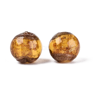 Handgemachte gold sand Glasperlen(LAMP-N045-01C-08)-1