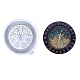 Flat Round with Tree of Life & Runes DIY Wall Decoration Silicone Molds(SIL-F007-04)-1