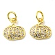Rack Plating Brass Micro Pave Clear Cubic Zirconia Charms(KK-D036-20G)-2