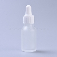 15ml Glass Dropper Bottles, with Eye Pipette, Empty Aromatherapy Essential Oils Bottle Containers, Clear, 8.55x2.9cm, Capacity: 15ml(0.5 fl. oz).(X-MRMJ-WH0059-40B)