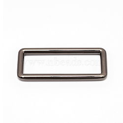 Zinc Alloy Rectangle Buckle Ring, Webbing Belts Buckle, for Luggage Belt Craft DIY Accessories, Gunmetal, 35x24mm(PURS-PW0001-402D-B)