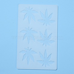 Maple Leaf Food Grade Silicone Molds, Fondant Molds, For DIY Cake Decoration, Chocolate, Candy, UV Resin & Epoxy Resin Craft Making, White, 203x124x2.5mm, Inner Diameter: 56x59.5mm(DIY-I058-06)