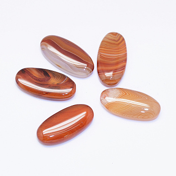 Natural Red Agate/Carnelian Cabochon, Oval, 31x15x6mm