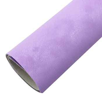 Frosted PVC Imitation Leather Fabrics, DIY Craft Supplies, Lilac, 33x20cm