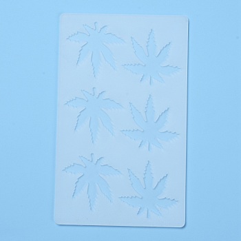 Maple Leaf Food Grade Silicone Molds, Fondant Molds, For DIY Cake Decoration, Chocolate, Candy, UV Resin & Epoxy Resin Craft Making, White, 203x124x2.5mm, Inner Diameter: 56x59.5mm