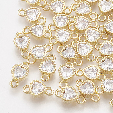 Enlaces de lat&oacute;n cubic zirconia(KK-T035-29)-1