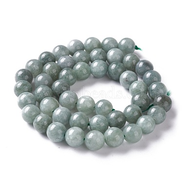 Natural White Jade Imitation Burmese Jade Beads Strands(G-I299-F09-8mm)-2