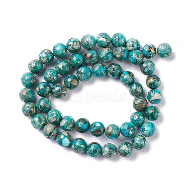 Brins de perles de jaspe impérial naturel et d'opale synthétique assemblés(G-K317-A09-01)-4