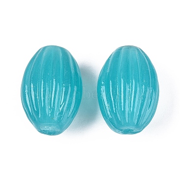 Handmade Ribbed Lampwork Beads(LAMP-N042-01E)-1