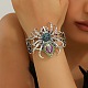 Halloween Tibetan Style Alloy Rhinestone Bangles(BJEW-P367-01AS)-1