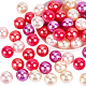 Elite 60Pcs 5 Colors Custom Resin Imitation Pearl Beads(RESI-PH0001-94)-1