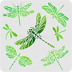 Plastic Reusable Drawing Painting Stencils Templates, for Painting on Scrapbook Paper Wall Fabric Floor Furniture Wood, Square, Dragon Pattern, 300x300mm(DIY-WH0172-231-1)