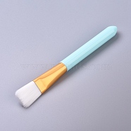 Face Mask Brushes, with Plastic Handle and Nylon Fiber, Soft Facial Mask Applicator Brush, for Mud Mask, Pale Turquoise, 156x13~18.5x13mm(MRMJ-WH0059-75B)