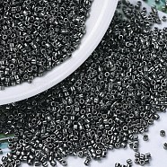 MIYUKI Delica Beads, Cylinder, Japanese Seed Beads, 11/0, (DB0452) Galvanized Dark Gray, 1.3x1.6mm, Hole: 0.8mm, about 2000pcs/10g(X-SEED-J020-DB0452)