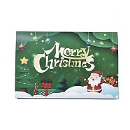 Paper Greeting Cards, Tent Card, Christmas Theme, Rectangle, Snowman, 100x150x1mm(DIY-C083-02C)