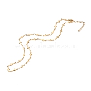 304 Stainless Steel Cross Link Chain Necklaces, with Lobster Claw Clasps, Golden, 16.61 inch(42.2cm)(NJEW-JN03391)