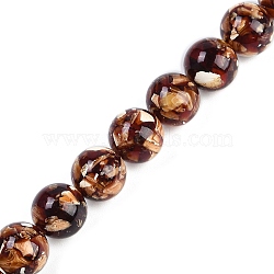 Synthetic Amber Beads Strands, Round, Coconut Brown, 12mm, Hole: 1.2mm, about 33pcs/strand, 15.63''(39.7cm)(G-M199-A01-01)