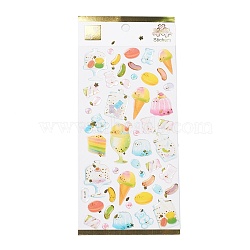 Epoxy Resin Sticker, for Scrapbooking, Travel Diary Craft, Food Pattern, 208x90mm(DIY-A017-05F)