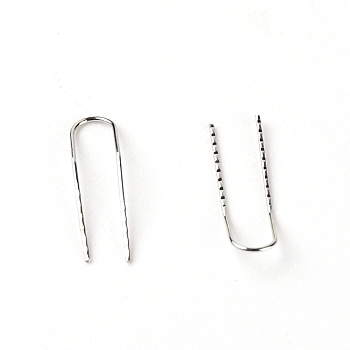 304 Stainless Steel U Shape Fishing Accessories, Stainless Steel Color, 12.5x3.5x0.4mm