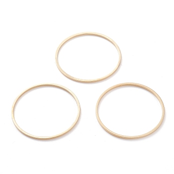 Brass Linking Rings, Long-Lasting Plated, Round Ring, Real 24K Gold Plated, 30x1mm, Inner Diameter: 28mm