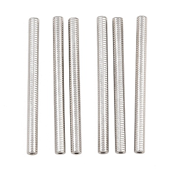 304 Stainless Steel Tube Beads, Stainless Steel Color, 26x2mm, Hole: 0.9~1.2mm