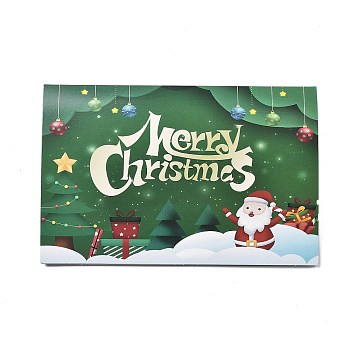 Paper Greeting Cards, Tent Card, Christmas Theme, Rectangle, Snowman, 100x150x1mm