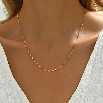 Stainless Steel Dapped Chain Necklaces for Women