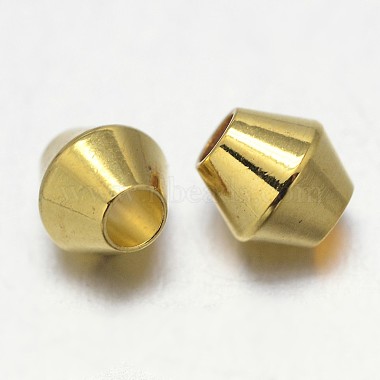 Perles d'espacement en laiton bicône(KK-L105-03G)-2
