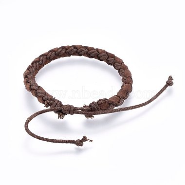 Плетеные браслеты шнур кожаный(BJEW-F347-10)-4