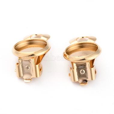 304 Stainless Steel Clip-on Earring Setting(STAS-L244-50C-G)-2