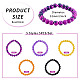 5 Colors Halloween Glass Beads Beaded Stretch Bracelet Sets(BJEW-TAC0026)-4