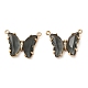 Brass Pave Faceted Glass Connector Charms(FIND-Z020-03F)-1