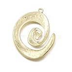 Alloy Pendants, Heliciform Shape Charms, Golden, 40x31x2.5mm, Hole: 2mm(PALLOY-B016-04G)