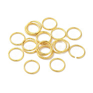 304 Stainless Steel Open Jump Rings for Chainmaille Weaves, Real 18K Gold Plated, 8x0.7mm, Inner Diameter: 6.5mm(STAS-K285-02I-G)